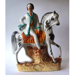 Staffordshire Pottery Young man on horseback