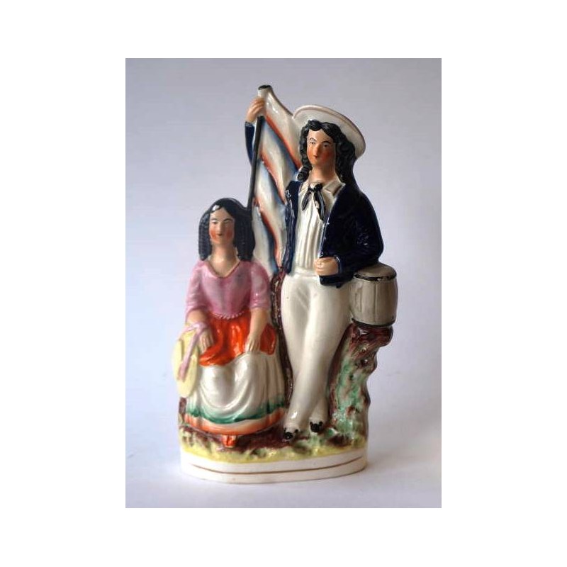 Staffordshire Pottery Sailor and his Lass