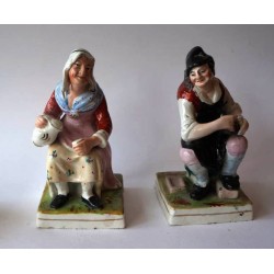 Staffordshire Pottery Jobson and Nell pair