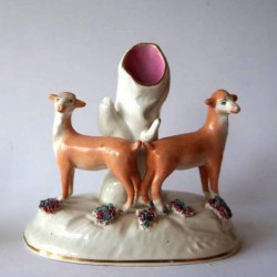 Staffordshire Pottery Two Fawns
