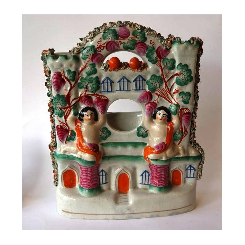 Staffordshire Pottery Castle watch holder