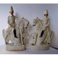 Staffordshire Pottery General Stewart and Colonel Burnaby