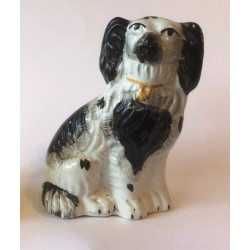 Staffordshire Pottery Black Patch Spaniel