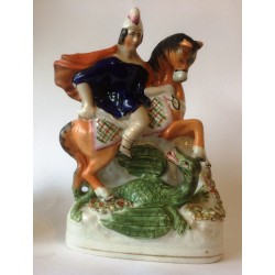 Staffordshire Pottery St George &amp; Dragon