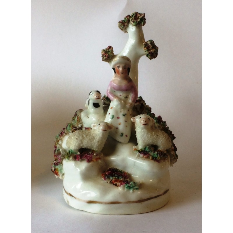 Staffordshire Pottery Minature Shepherdess