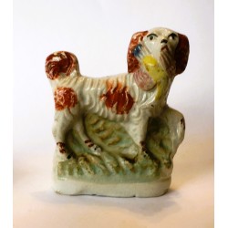 Staffordshire Pottery Minature Spaniel Retreiving Bird