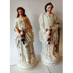 Staffordshire Pottery Theatrical man &amp; women