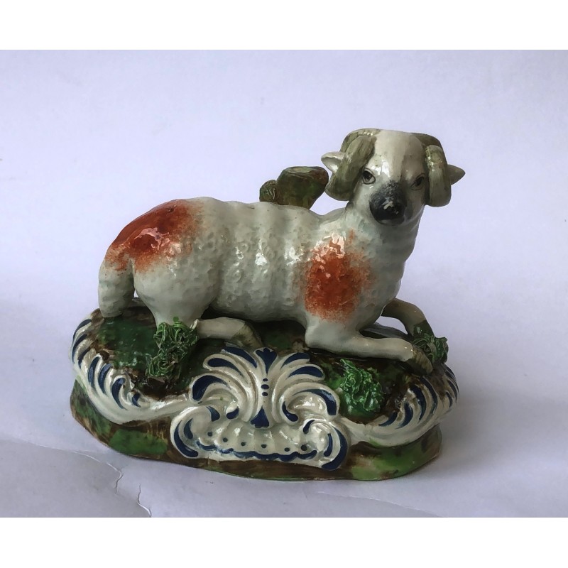 Staffordshire Pottery Single Recumbant Ram