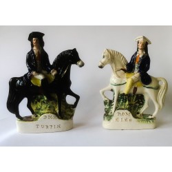 Staffordshire Pottery Pair Dick Turpin &amp; Tom King