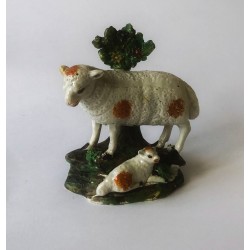 Staffordshire Pottery Ewe and Lamb