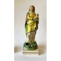 Staffordshire Pottery Virgin and baby Jesus