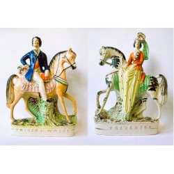 Staffordshire Pottery Pair Prince of Wales &amp; Princess