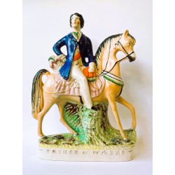 Staffordshire Pottery Pair Prince of Wales &amp; Princess