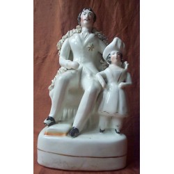 Staffordshire figure of Albert with Prince of Wales
