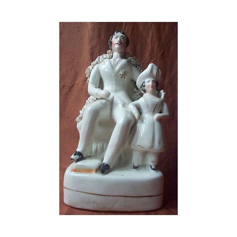 Staffordshire figure of Albert with Prince of Wales