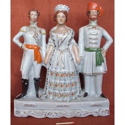 Staffordshire figure of France England Turkey