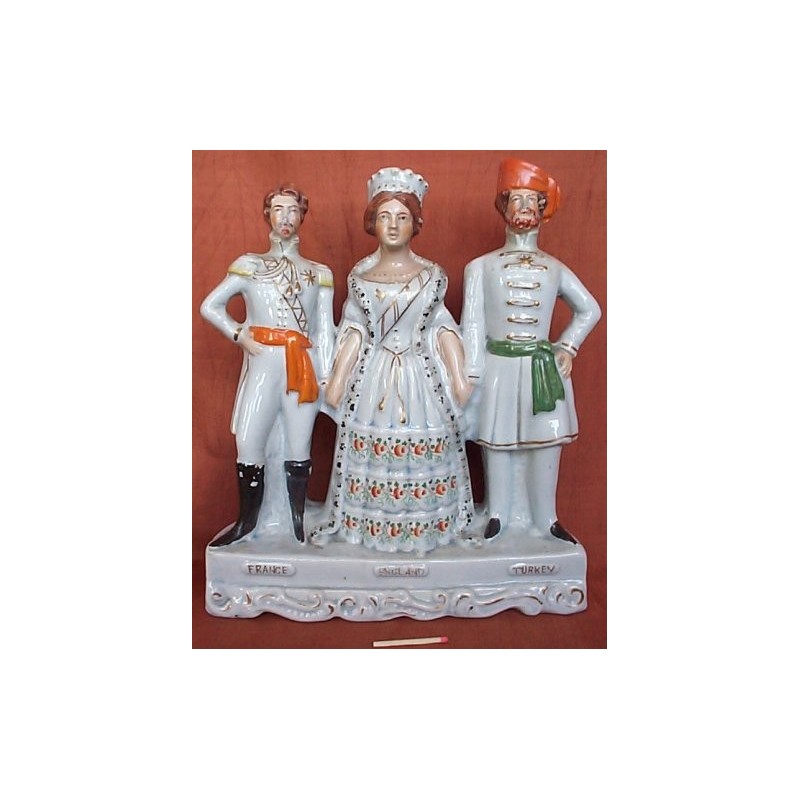 Staffordshire figure of France England Turkey