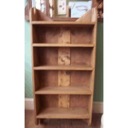 Stripped pine shelves