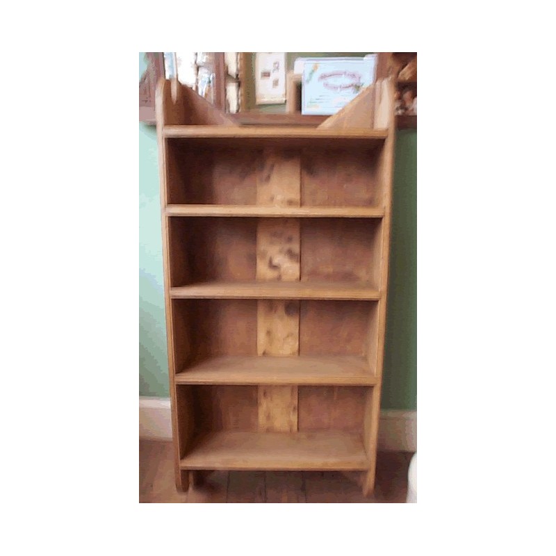 Stripped pine shelves