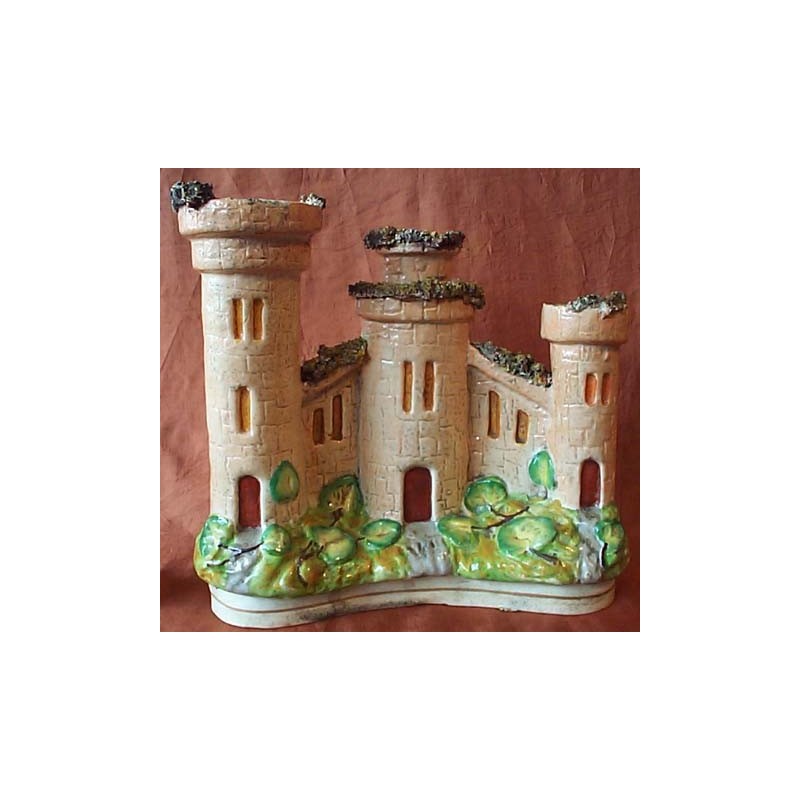 Staffordshire Pottery Castle Spill Vase