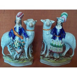 Pair. Sheep with attendants