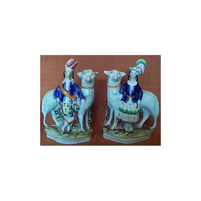 Pair. Sheep with attendants