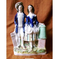 Couple with milk churn