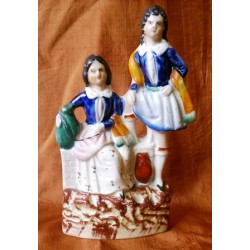 Staffordshire Pottery children with water containers