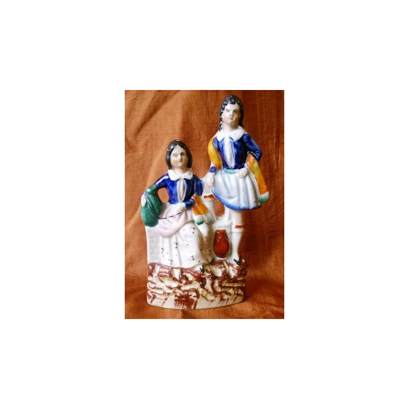 Staffordshire Pottery children with water containers