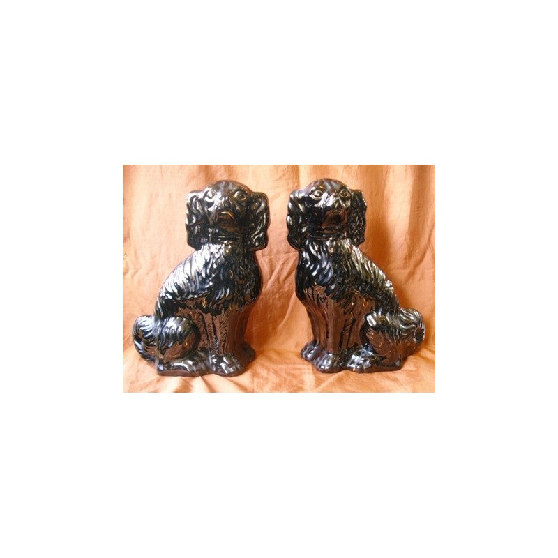 Black Spaniels, pair