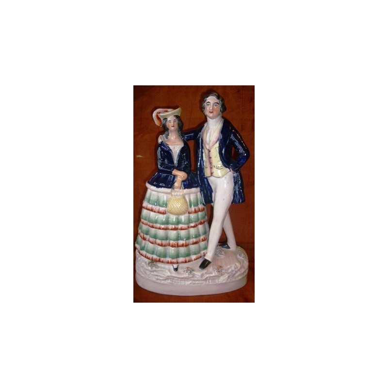 Staffordshire figure of Princess Alice and Louis of Hesse