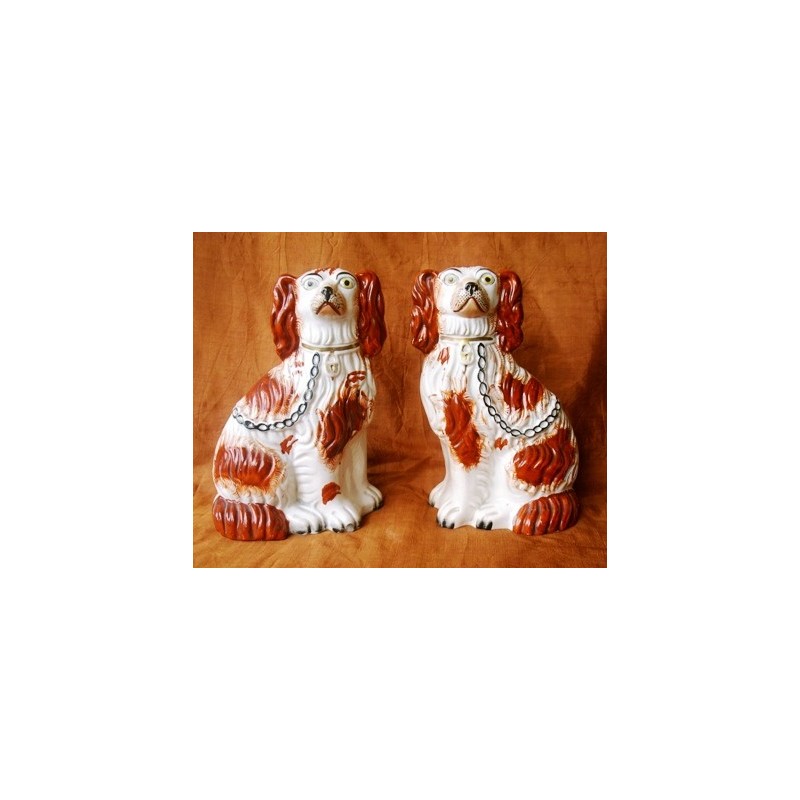 Pair red  patch Spaniels