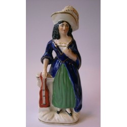 Staffordshire Pottery Female Musician