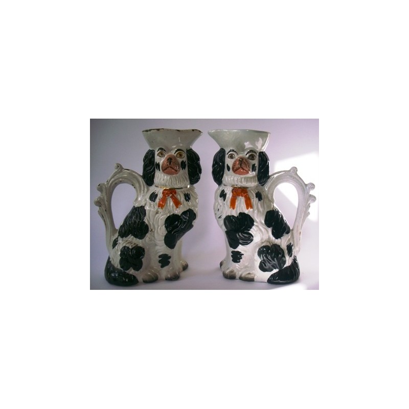 Pair Spaniel jugs