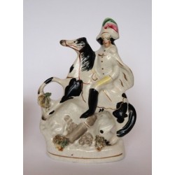 Staffordshire figure of Equestrian above a cannon