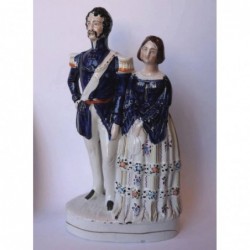 Staffordshire figure of Princess Royal &amp; Prince Frederick William of Prussia