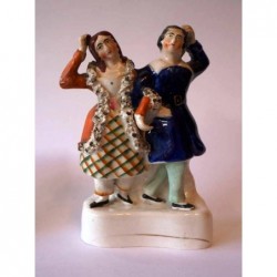 Staffordshire figure of Yourawkee and Peter Wilkins
