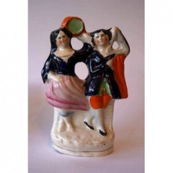 Staffordshire figure of Esmeralda and Gringoire