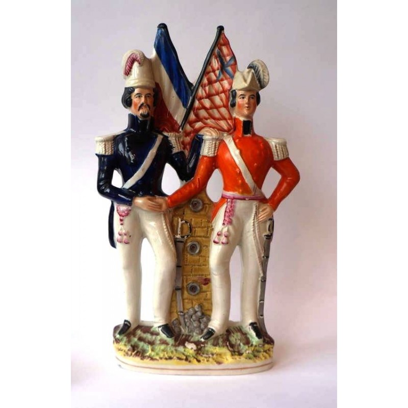 Staffordshire figure of Albert and Napoleon