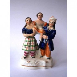 Staffordshire Pottery Group of three performers