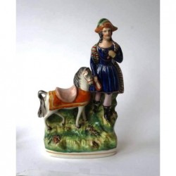 Staffordshire Pottery Figure with pony