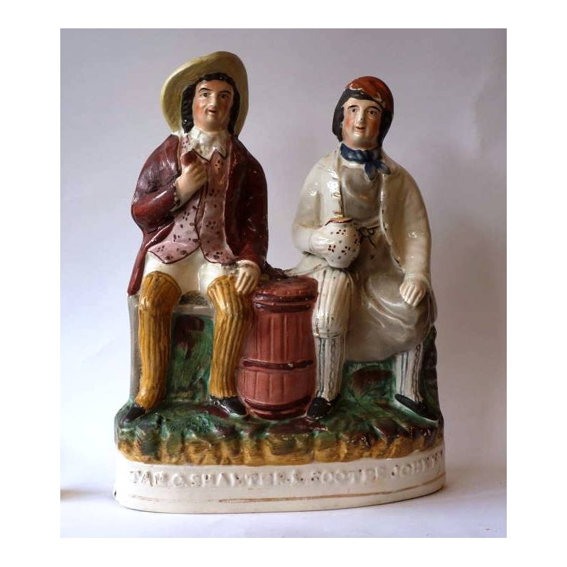 Staffordshire figure of Tam O'Shanter and Souter Johnny