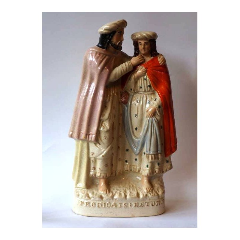 Staffordshire pottery figure of Prodigal's Return