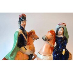 Pair of Staffordshire figures of Napoleon III and Empress of France